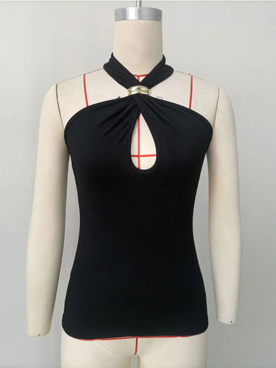 Nova Twist Backless Crop – Y2K Sculpted Edition