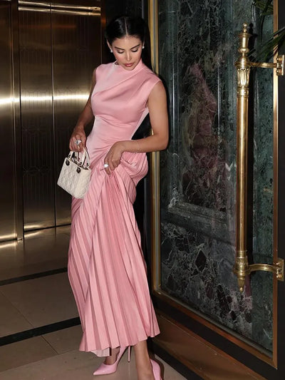 Candice  - Classic Draped Maxi Dress