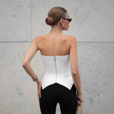 Novah Strapless Top – Metal Buckle Edition