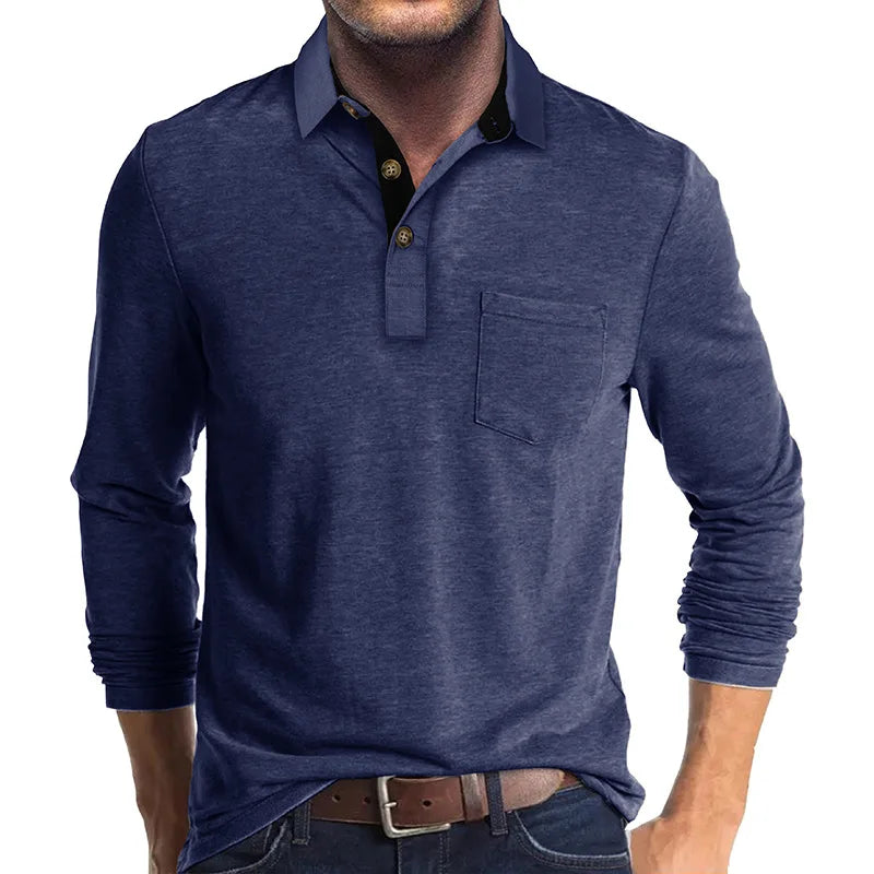 Theo Long Sleeve Polo – Casual Classic