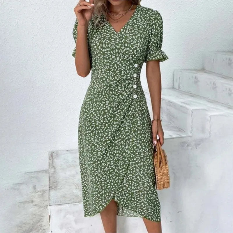 The Elara Geometric Dress