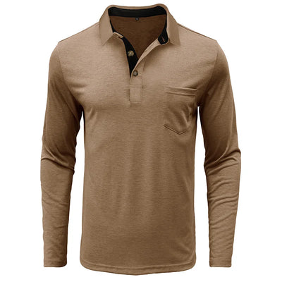 Theo Long Sleeve Polo – Casual Classic