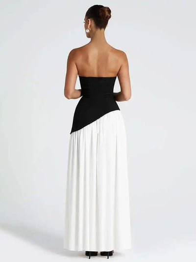 Siena Strapless Maxi Dress – Split Flame Edition