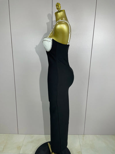 Celestia Maxi Dress – Diamond Backless Edition
