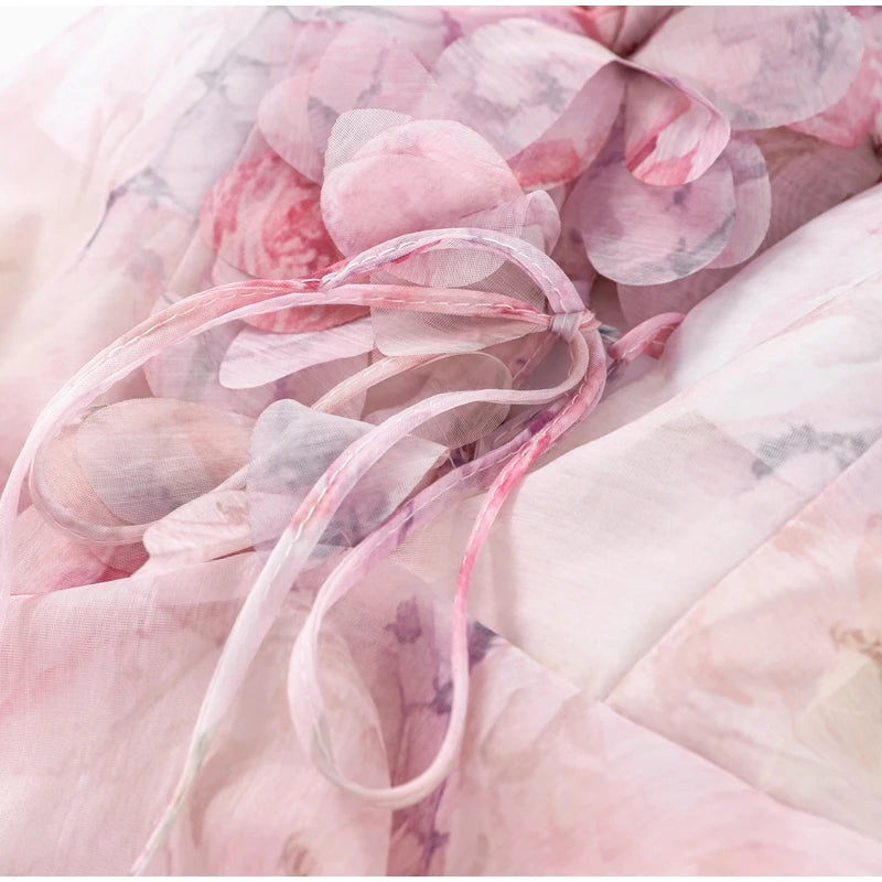 Aurelia Halter Dress – Wild Bloom, Bare Beauty