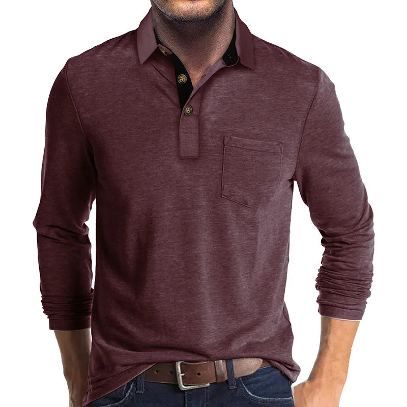 Theo Long Sleeve Polo – Casual Classic