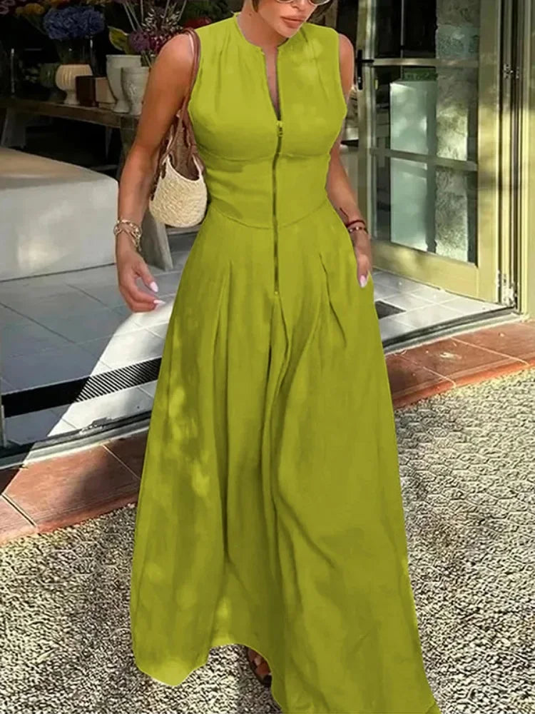 Elara Pleated Maxi – Summer 2025 Edition