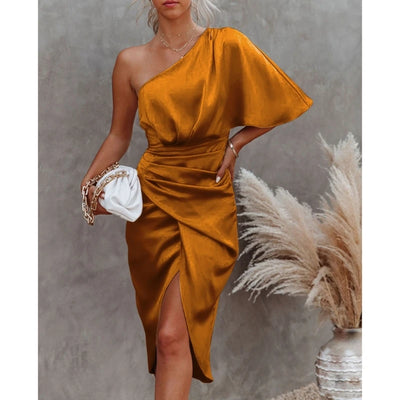The Seraphina Satin Wrap Dress