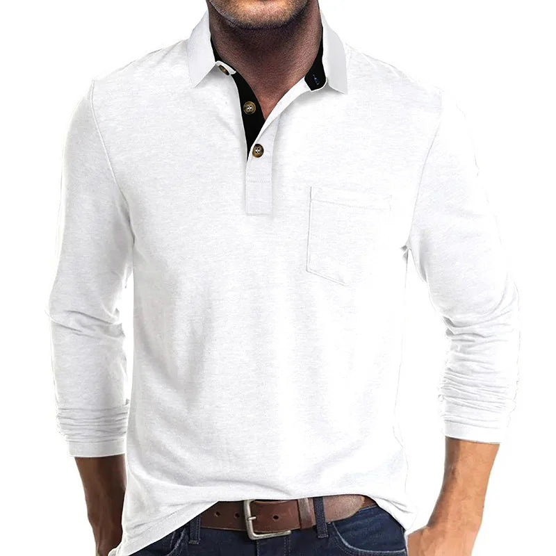 Theo Long Sleeve Polo – Casual Classic