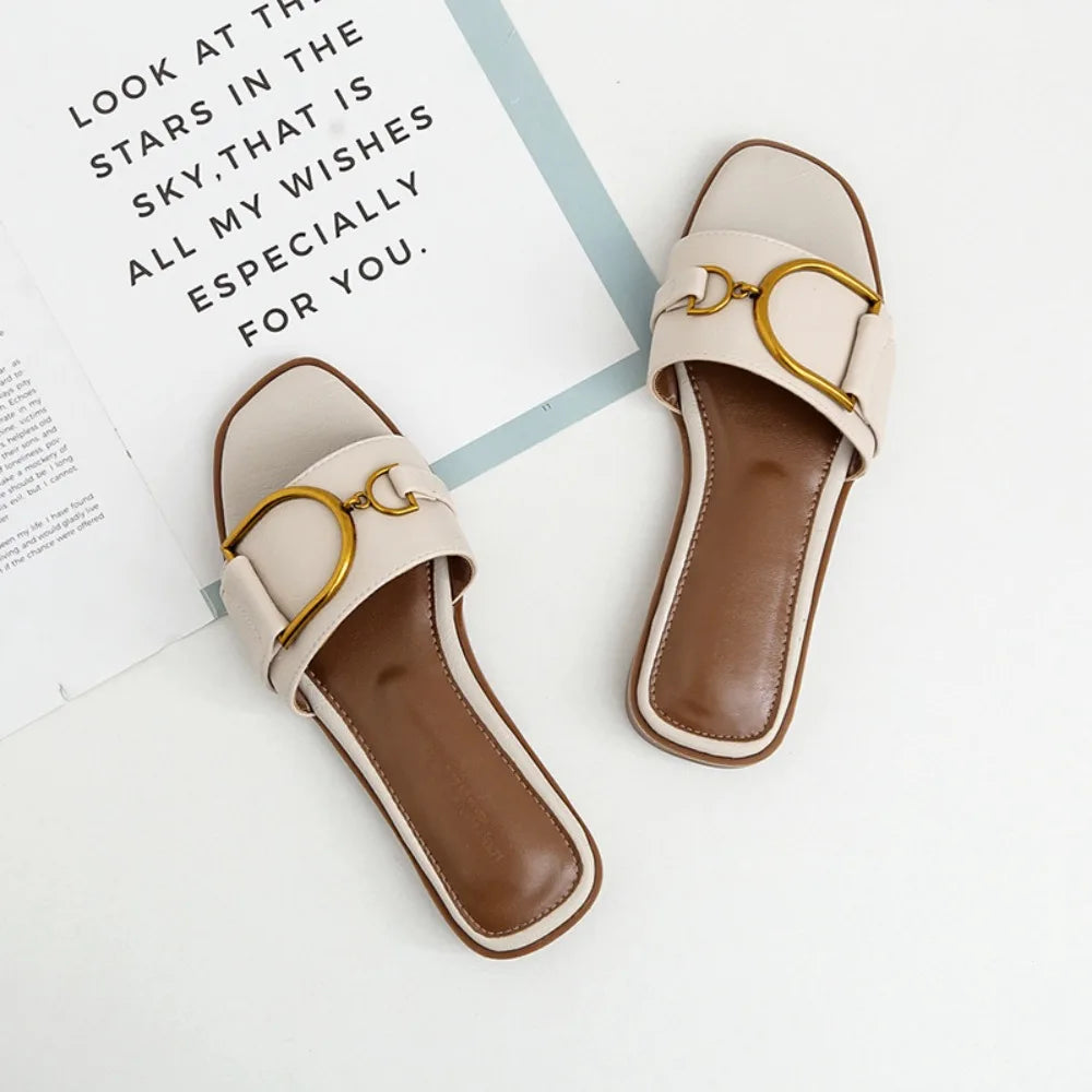 Lyn Summer Square Flat Sandals