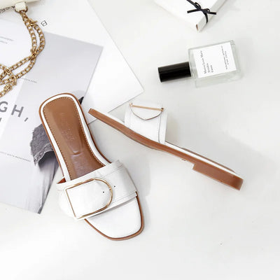 Lyn Summer Square Flat Sandals