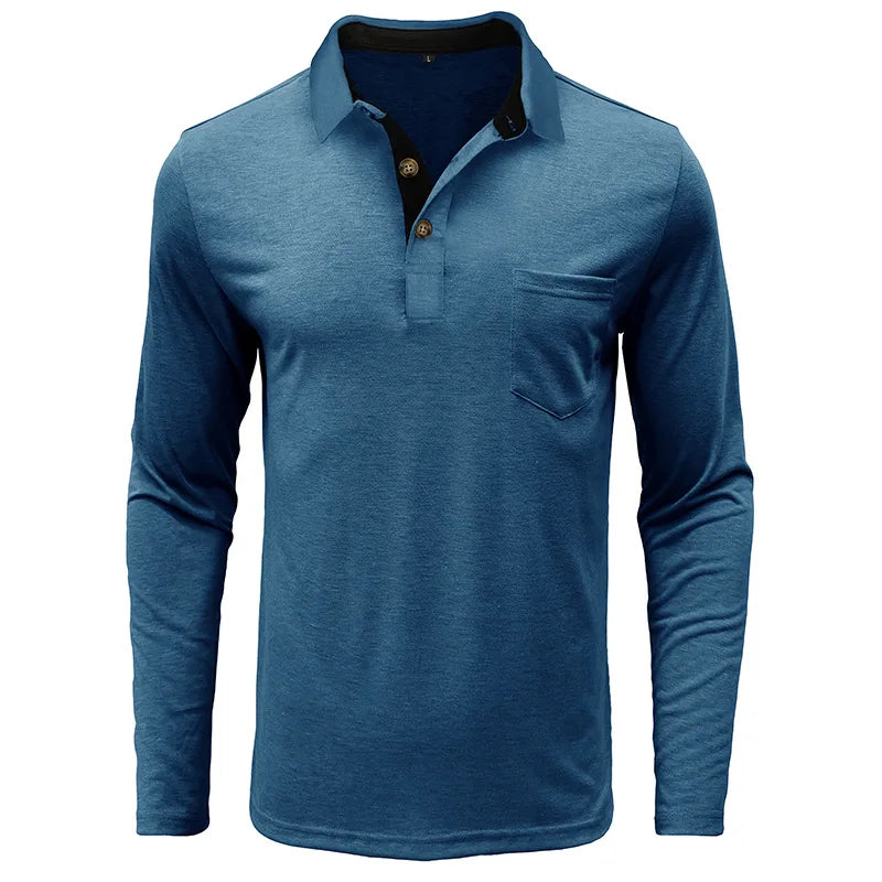 Theo Long Sleeve Polo – Casual Classic