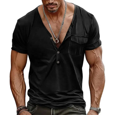 Niko V-Neck Pocket Tee – FlexFit Edition