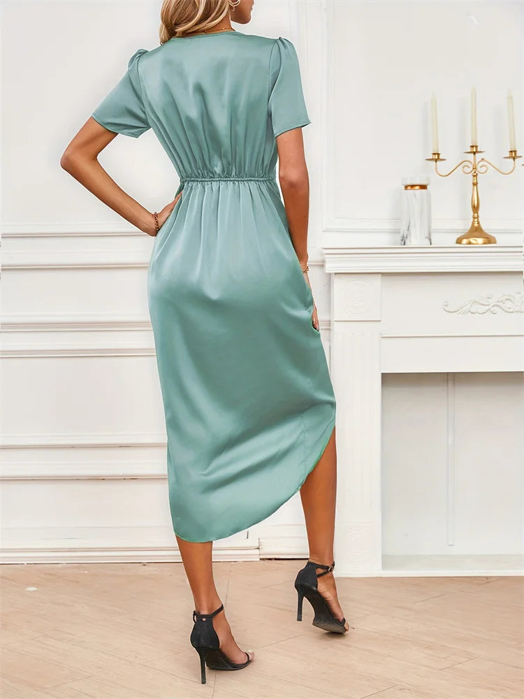 The Sylvara Satin Dress