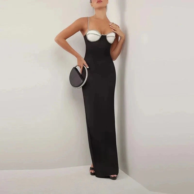 Celestia Maxi Dress – Diamond Backless Edition