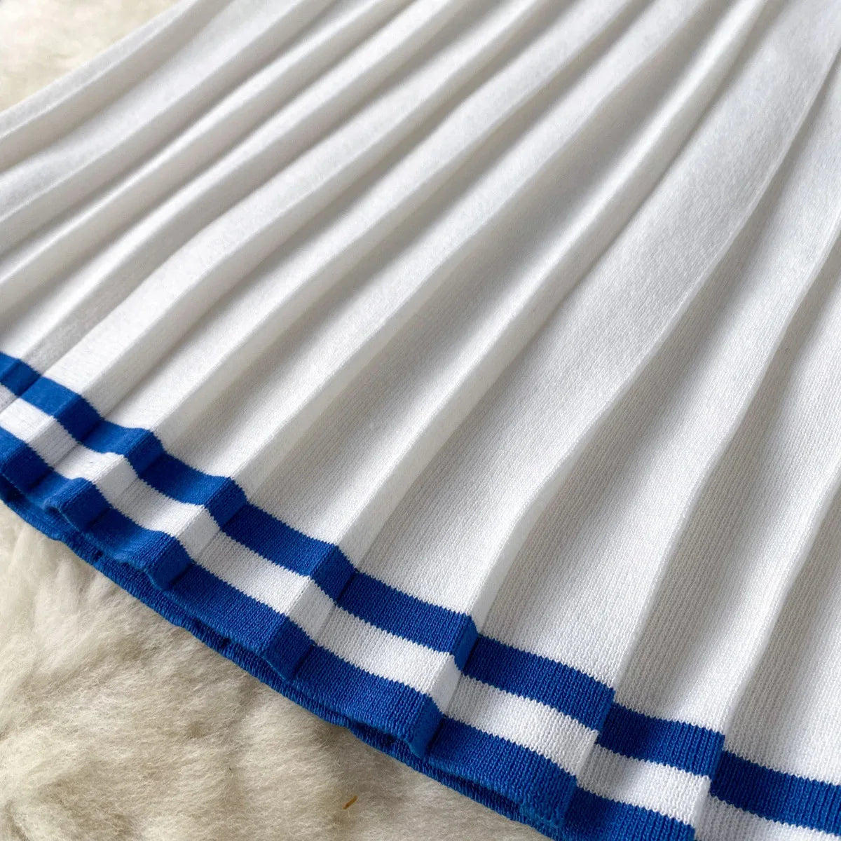 Luna Pleat Polo Set – Knit Mini Two-Piece
