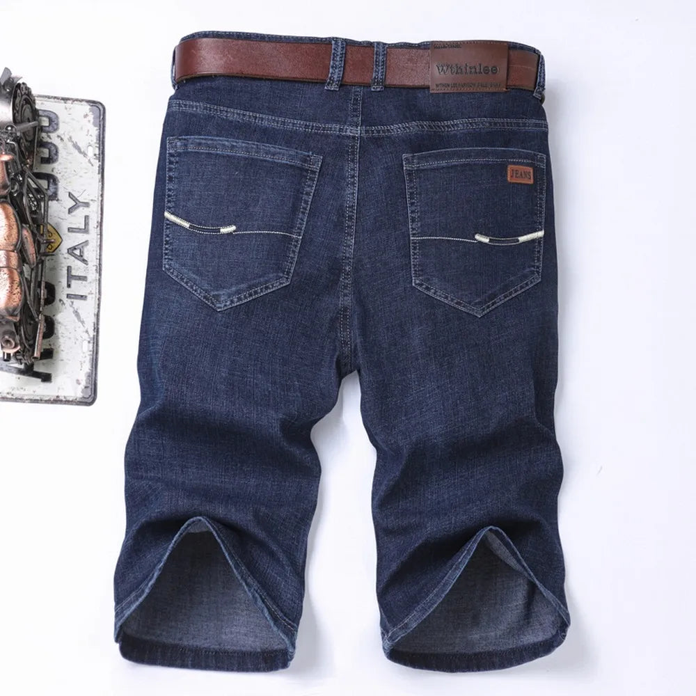 Slate Denim Shorts – Classic Stretch Fit