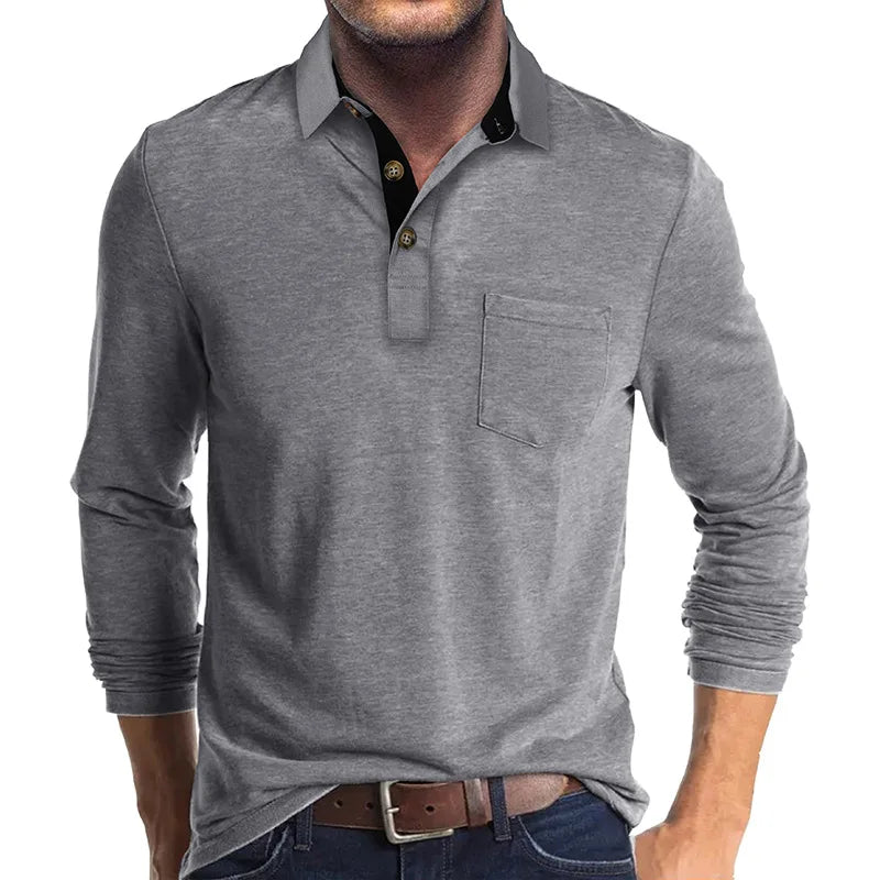 Theo Long Sleeve Polo – Casual Classic