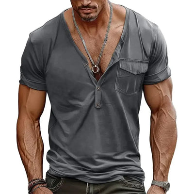 Niko V-Neck Pocket Tee – FlexFit Edition