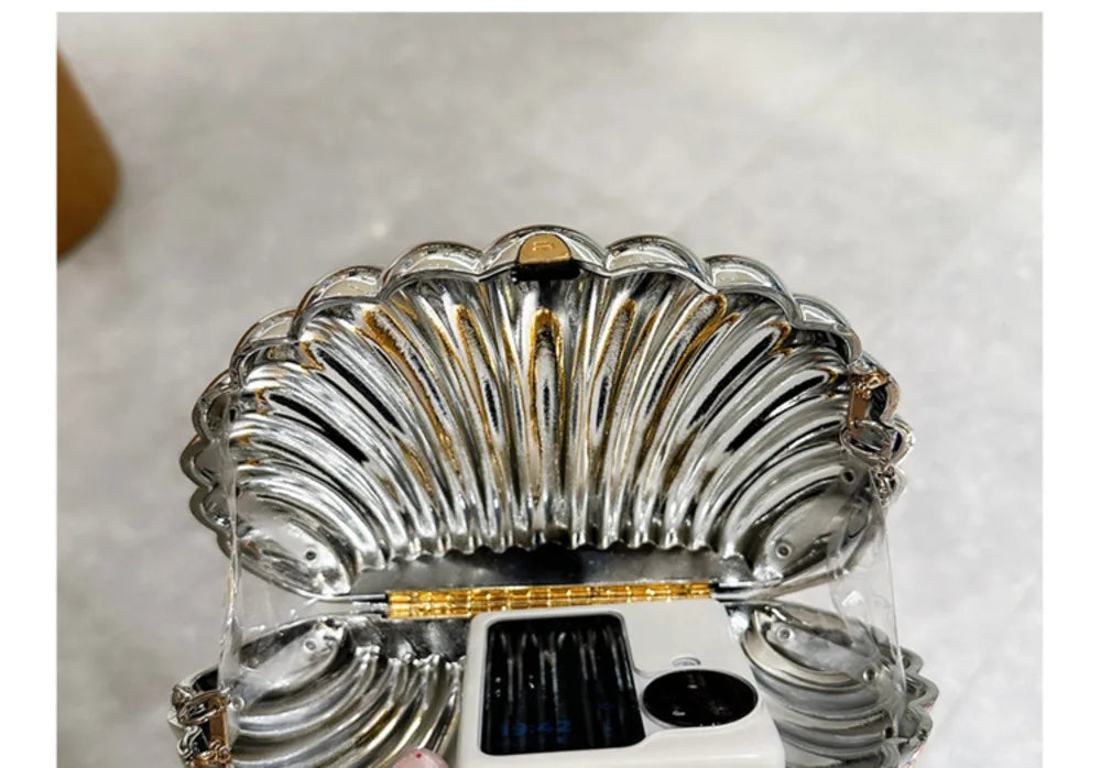 Mia Acrylic Evening Clutch Bag With Strap