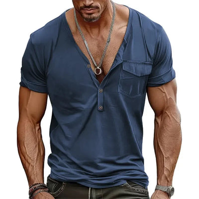 Niko V-Neck Pocket Tee – FlexFit Edition