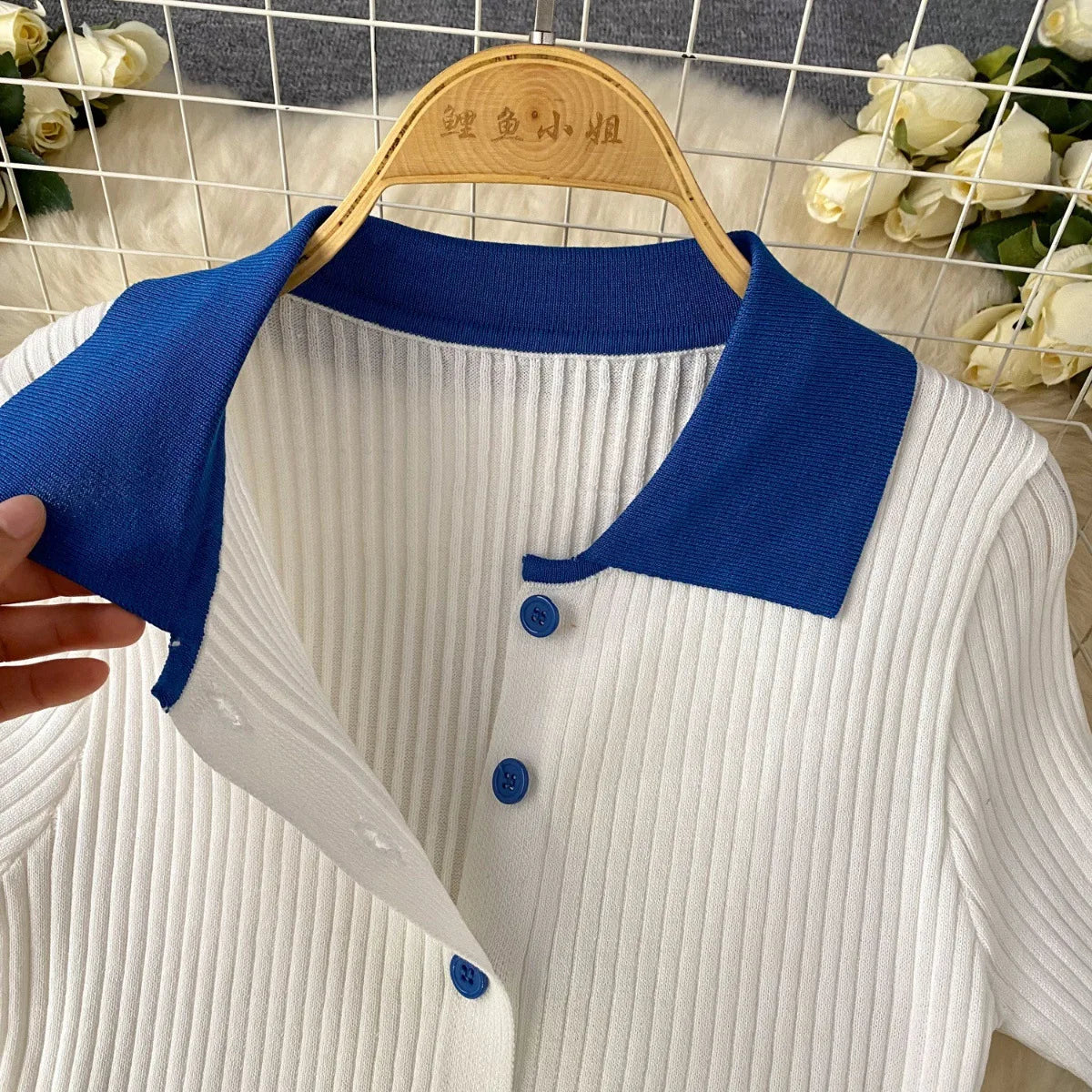 Luna Pleat Polo Set – Knit Mini Two-Piece