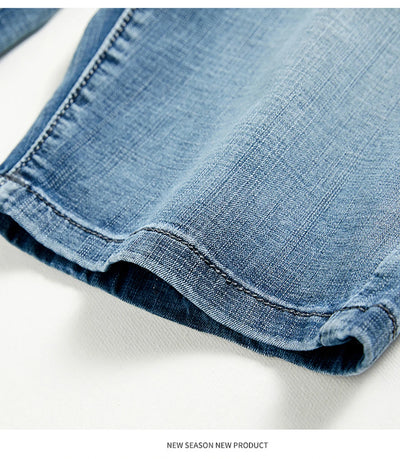 Slate Denim Shorts – Classic Stretch Fit