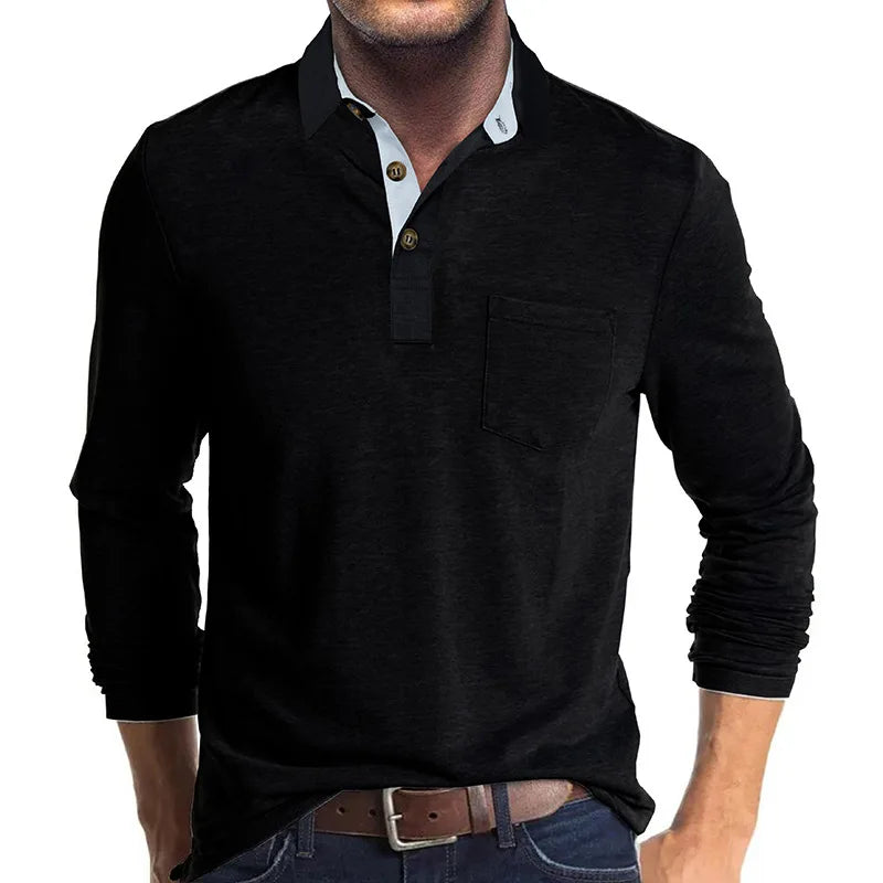 Theo Long Sleeve Polo – Casual Classic