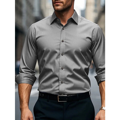 NoirFlex Classic Shirt – Men's Stretch Edition