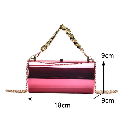 Auri Clutch – Gold Cylinder Mini Bag