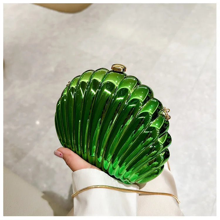 Mia Acrylic Evening Clutch Bag With Strap