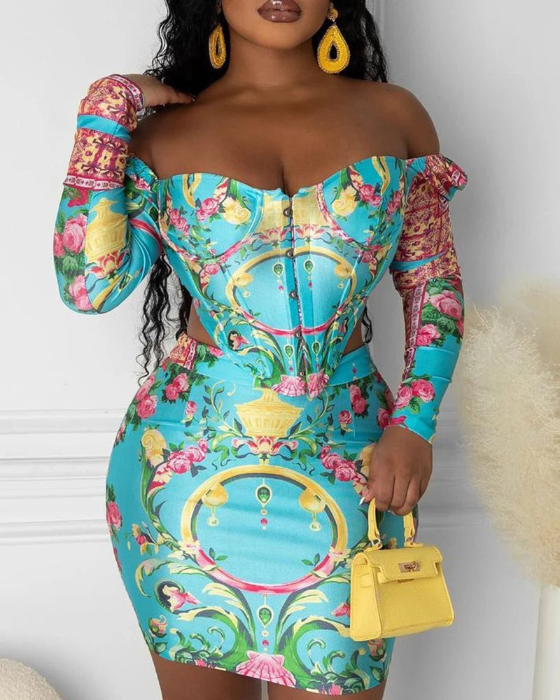 Zaria Asymmetrical Print Set