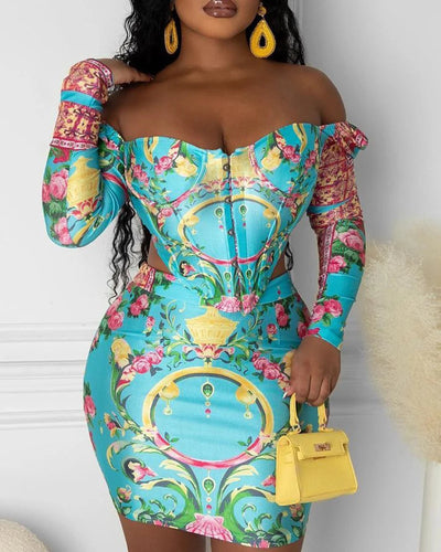 Zaria Asymmetrical Print Set