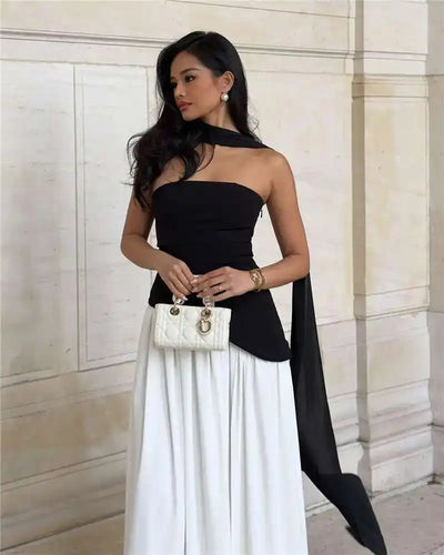 Siena Strapless Maxi Dress – Split Flame Edition