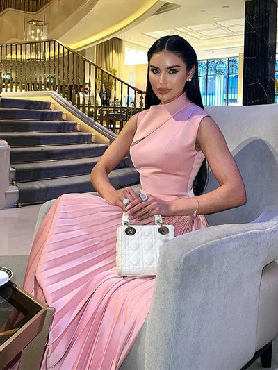 Candice  - Classic Draped Maxi Dress