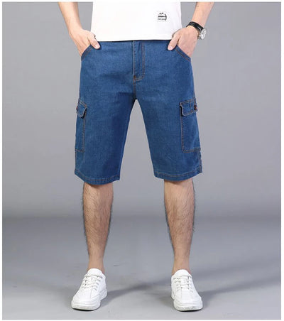 Drift Cargo Shorts – Denim Bermuda Edition