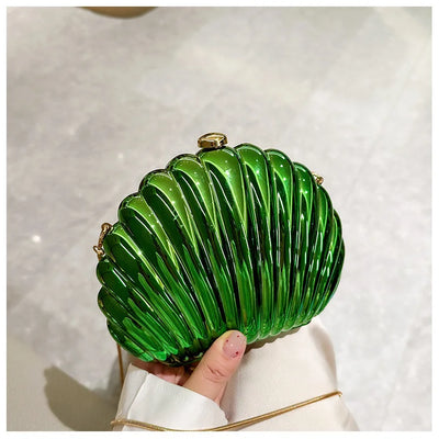 Mia Acrylic Evening Clutch Bag With Strap