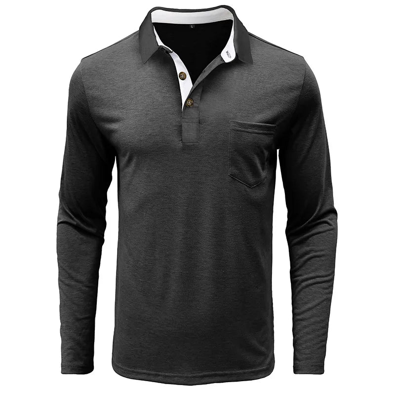 Theo Long Sleeve Polo – Casual Classic