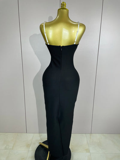 Celestia Maxi Dress – Diamond Backless Edition