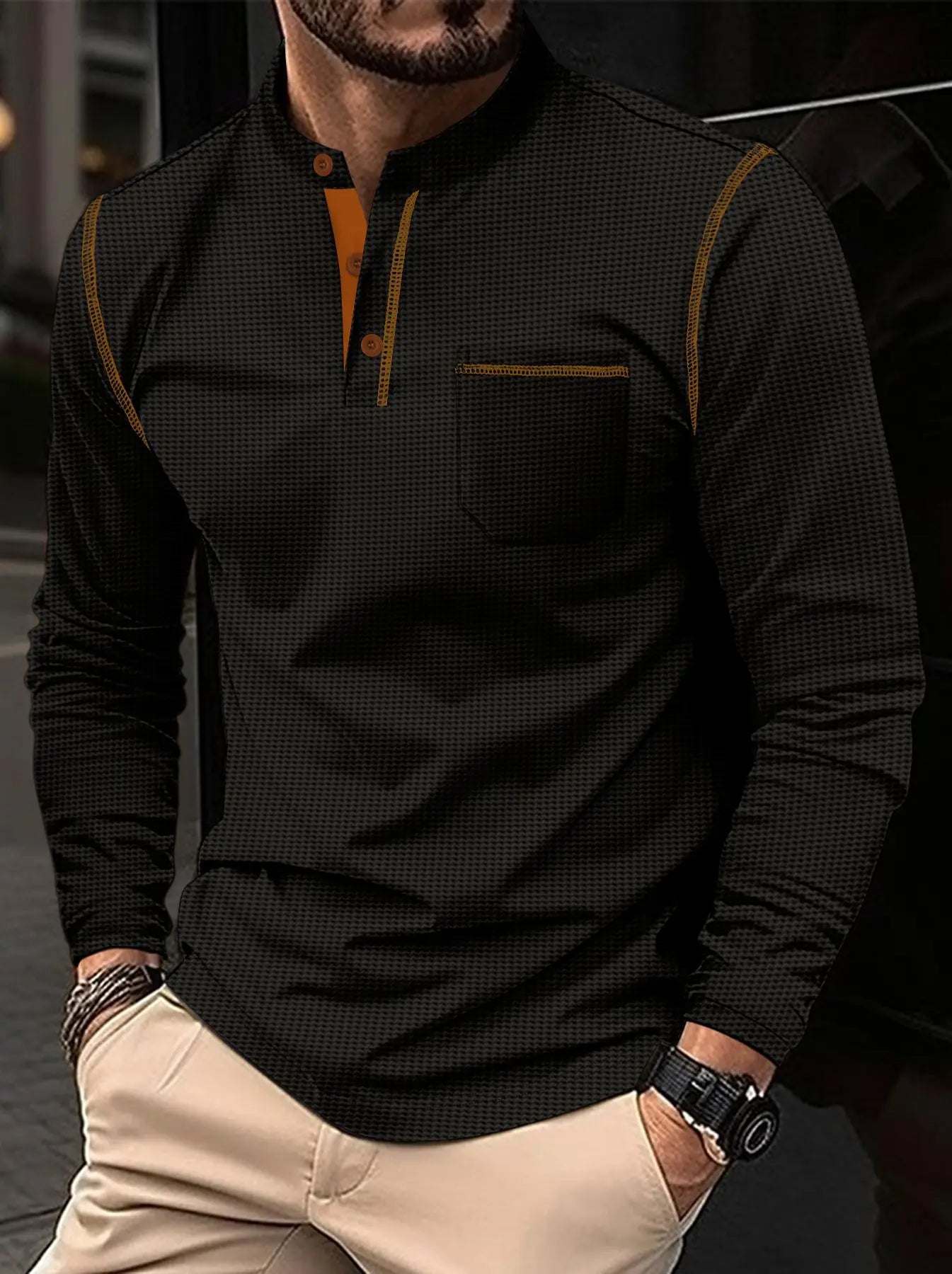Eron Waffle Henley – Everyday Essential