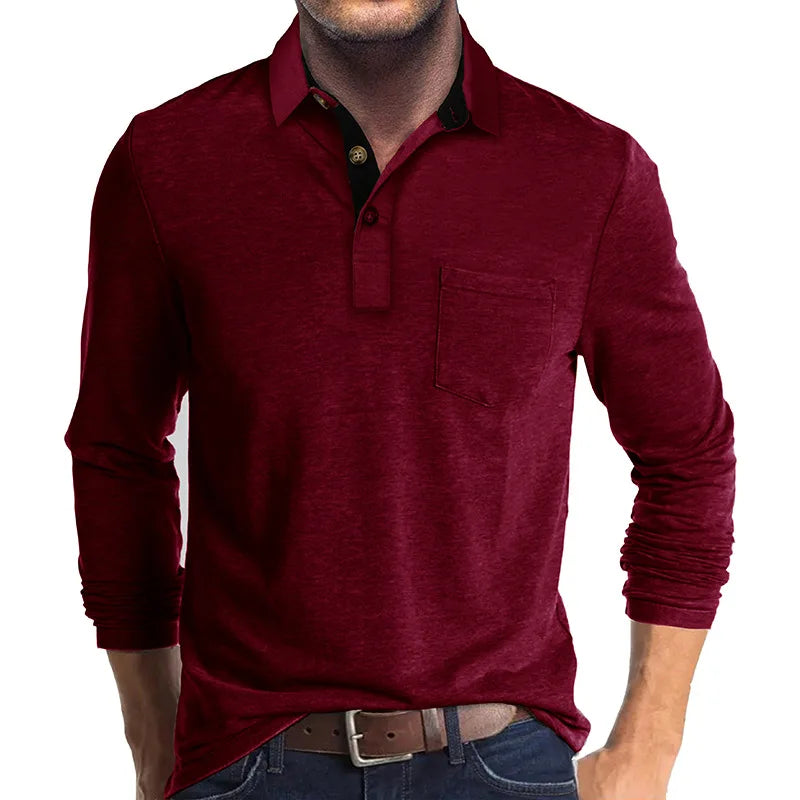 Theo Long Sleeve Polo – Casual Classic