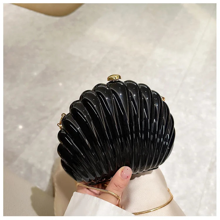 Mia Acrylic Evening Clutch Bag With Strap
