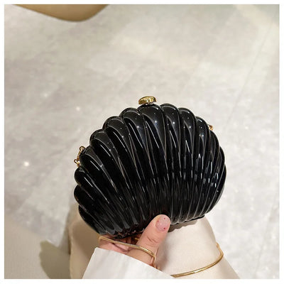 Mia Acrylic Evening Clutch Bag With Strap