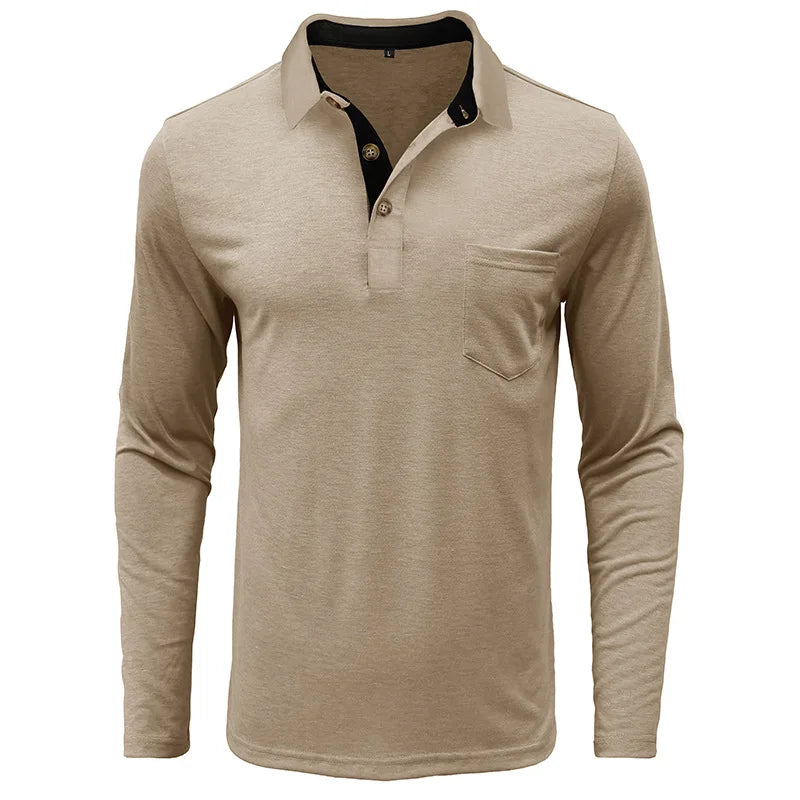 Theo Long Sleeve Polo – Casual Classic