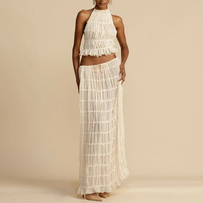 Solei Backless Boho Set – Two-Piece Maxi Edition