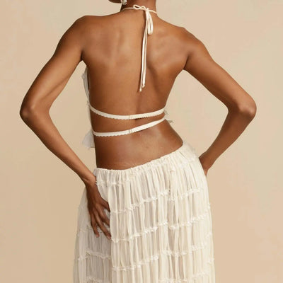 Solei Backless Boho Set – Two-Piece Maxi Edition