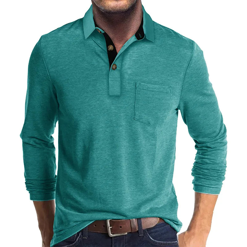 Theo Long Sleeve Polo – Casual Classic