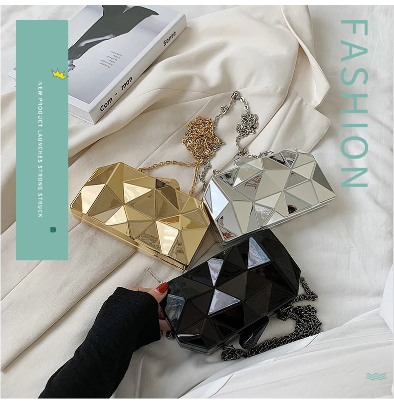 Geometric Mini Clutch Handbag