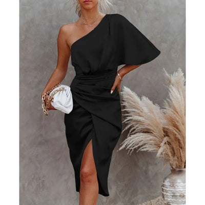 The Seraphina Satin Wrap Dress