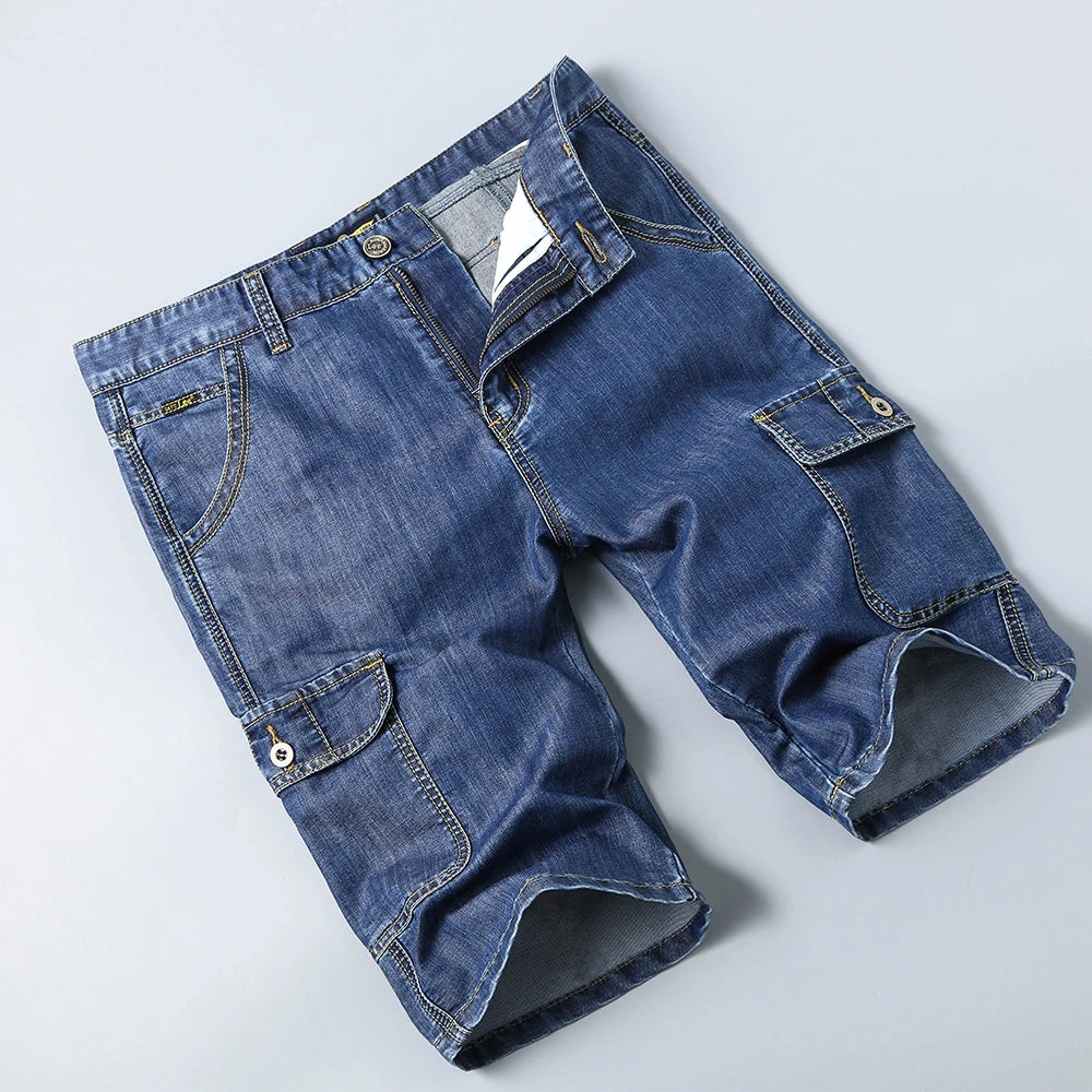 Drift Cargo Shorts – Denim Bermuda Edition